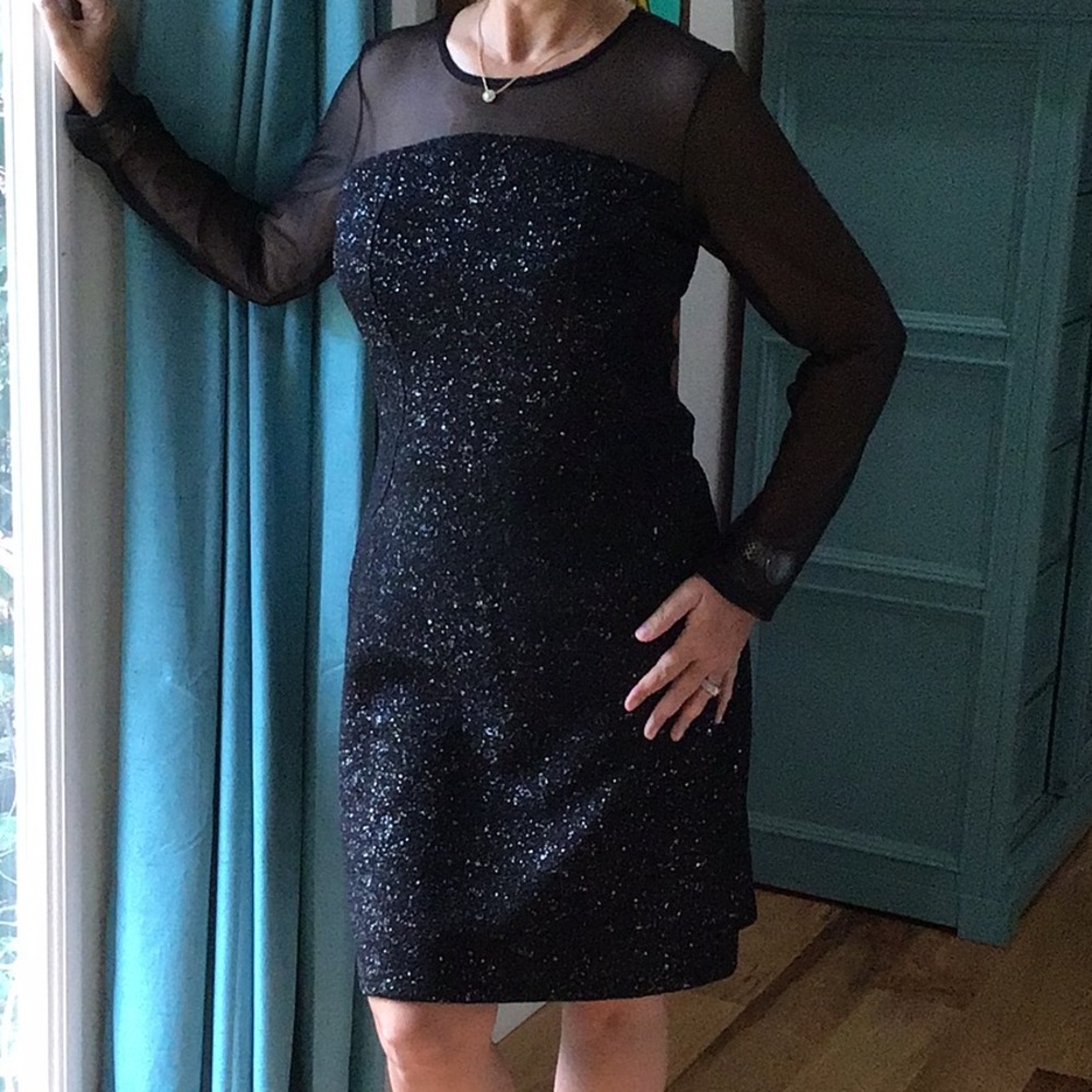 Black Shimmer Evening Dress